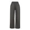 Calça Esportiva Feminina Cinza, Novo Estilo Outono, Calça de Perna Larga Estreita, Calça Banana Casual Emagrecedora de Cintura Baixa, Calça Solta de Comprimento Total
