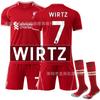 2526 Secagem Rápida Clube Não. 11 Camisa Salah Uniforme de Equipe Infantil Liverpool Casa Nota Conjunto de Uniforme de Futebol
