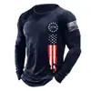Camiseta Masculina de Manga Longa 2026 Estampa 3D Placa de Circuito Digital de Alta Definição Top Masculino Casual Camiseta com Estampa de Gola Redonda