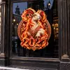 Pegatina para Ventana Ozon Artículo Caliente Pegatina de Cristal Año Nuevo Ruso del Cordero Decoración de Año Nuevo Disco Redondo Zodiaco Cordero Flor de Ventana Pegatina de Puerta