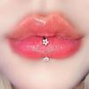 Anel de Lábio Borboleta com Gotejamento de Óleo de Aço Inoxidável Transfronteiriço Argola de Nariz Craveada no Osso da Orelha Joia para Piercing Corporal
