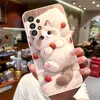Funda de Teléfono Linda con Temática de Gato para iPhone 17, Apple 16 Pro, Gato Rosa Panda, iPhone 15, Adorable Funda de Teléfono para Dueño de Mascota