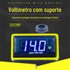 Voltímetro modificado display digital de carro com suporte 12V carro motocicleta com medidor de detecção de tensão de quadro