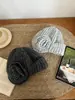 Gorro de Punto Versátil con Atmósfera Coreana y Estampado Floral para Mujer, Otoño e Invierno, Adelgazante, Lindo, Protector de Orejas, Cálido Gorro de Punto