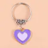 Chaveiro Pingente Geométrico Multicolorido Love com Gotejamento de Óleo Pingente para Bolsa de Casal Calças Acessórios Roupas Decoração Pendente Versátil