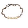 Nuevo collar coreano de perlas reflectantes para mujer, moderno, luminoso, con perlas de colores, con costuras cruzadas y cadena de clavícula.