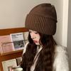 Chapéu de lã feminino de inverno transfronteiriço Chapéu balaclava Chapéu à prova de frio Quente Proteção de pescoço integrada ao ar livre Xale Chapéu de malha