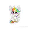 Parche de Pasador para el Cabello de Niña Animal Unicornio Fondo Blanco Acrílico Resina Plana Accesorios de Joyería DIY 1Yc35557