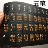 Teclado Radical de Cinco Trazos Mecanografía Principiante Rápido Tutorial Chino Pegatina de Teclado de Computadora Pegatina de Botón Película Universal de Pegatina de Palabras