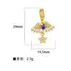 Xi Yin Transfronterizo Europa y América ins Moda Personalidad Hip Hop Colgante Perforado Cobre Microincrustado Circonita Colgante de Cobre de 26 Letras