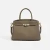 Bolsa Kelly Texturizada de Couro Granulado de Luxo para Mulheres, Presente de Dia das Mães para a Mãe, Bolsa de Mão, Bolsa de Ombro, Bolsa Transversal Atacado