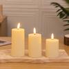 Columna romana de plástico rayada transfronteriza lámpara de vela electrónica LED simulación lámpara de vela de aromaterapia balanceo bala