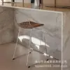 Silla de Malla Estilo Nórdico, Silla de Comedor Hueca Negra de Moda, Silla Creativa de Hierro para Uso Doméstico con Respaldo, Venta al por Mayor