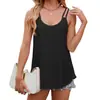 Tops de Mujer para Exportación Europea y Americana 2024 Amazon Transfronterizo Primavera y Verano Camiseta sin Mangas Tirantes Escote en V Cortado Chaleco para Mujer