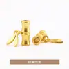 Campana colgante de nudo de bambú con cordón redondo dorado, decoración de metal, hebilla de extremo de cuerda recta a la moda, hebilla de capuchón de aleación de zinc para extremo de cuerda, campana colgante