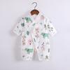 Macacão de Bebê de Gaze de Algodão de Camada Dupla Recém-nascido Hanfu de Amarrar Leve Respirável Roupa de Verão para Bebê