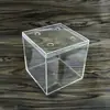 Caja de Plástico Transparente con Agujero Transpirable Cubo Cuadrado Caja para Peces Caja de Cría para Mascotas Caja de Empaque para Regalo de Cosméticos