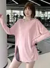 Conjunto de Yoga Plus Size para Mulheres Primavera/Verão 2026 Blusa Solta de Manga Longa para Mulheres Fortes Roupa para Corrida ao Ar Livre Vestuário Fitness