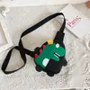 Bolsa Pequena de Cintura Estilo Coreano Bolsa Transversal de Dinossauro para Meninos e Meninas Mochila Fofa da Moda Bolsa de Peito Moda Bolsa de Bebê