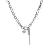 Collar de frijol de plata para mujer, tendencia 2022, nuevo estilo hip-hop, celebridad de Internet, estilo frío, cadena de clavícula, accesorios, Joker Cool