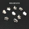 Clip de Caballo de Acero Inoxidable Dorado Brillante 6.5-25mm Hebilla de Chaleco Diente Puntiagudo Fijo Clip de Cuerda para Collar Accesorios de Joyería DIY