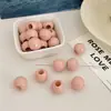 Contas Soltas Acrílicas Facetadas Cor Creme de 14mm com Furo Grande Acessórios para Joias DIY