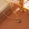 Colar pingente popular de zircônia brilhante com design destacável para uso duplo, corrente de clavícula moderna e de alta qualidade, luxo leve para mulheres