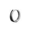 S925 Sterling Silver Black Line Ear Buckle Masculino ins Cold Style Small Design Hip Hop Ruff Handy High Sense Brincos