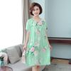 Camisón Blanco para Ropa de Mujer de Mediana Edad y Ancianas Talla Grande Camisón de Algodón Artificial para Madres de Mediana Edad Pijama de Algodón Seda para Verano