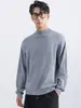 Suéter de Invierno de Cuello Alto Medio para Hombre Yimeng, Prendas de Punto de Manga Larga para Hombre, Camiseta Base Cálida, Moderno y Versátil