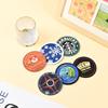 Fabricante de PVC Personaliza Porta-Copos de Borracha Macia, Porta-Copos Isolados para Café e Chá, Design Redondo Simples, Drenagem de Água, Antiderrapante, Logo Personalizado