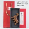 Peine Masajeador Pequeño de Sándalo Natural con Exquisito Grabado de Caballo del Zodiaco, Set de Regalo con Caja y Logo para Masaje de Relajación de Meridianos y Puntos de Acupuntura