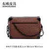 Bolsa Caixa com Corrente de Couro de Avestruz Transfronteiriça Couro Genuíno Moda Versátil Portátil Ombro Único Transversal Bolsa de Corrente Feminina