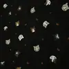 En Stock Tela Bordada de Algodón y Lino Estilo Japonés de Dibujos Animados Bordado Acolchado para Bolsas, Chalecos, Manualidades DIY Bordado Plano