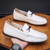 Zapatos para Hombre, Zapatos tipo Beanie, Nuevos de Verano Estilo Coreano de Moda Casual Zapatos de Cuero, Suela Suave, Superficie Suave Zapatos para Hombre, Zapatos de una Pieza Drop-Shipping