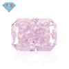 Gema Huagang 9A, corte rectangular con chaflán, flor de hielo, circón rosa claro, diamante de alto carbono, circón octogonal pequeño, piedra desnuda de circonita cúbica