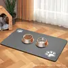 Alfombrilla de alimentación para mascotas a prueba de salpicaduras, absorbente, secado rápido, de tierra de diatomeas, color liso, transfronteriza, se puede fijar como alfombrilla estándar para pelo sucio
