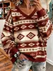 Suéter de punto con cuello en V y degradado transfronterizo, estilo casual versátil para adolescentes, capa base holgada para parejas, suéter falso para otoño e invierno