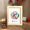 Marco de Madera Maciza Marco de Fotos Inspirador Decoración de Escritorio Panda de Recorte de Papel Weixian Estilo Carácter de la Fortuna Chino Personalizable Arte de Recorte de Papel Estilo Chino