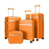 Maleta Personalizada Transfronteriza de PP 20 24 28 pulgadas Maleta de Tres Piezas Cremallera Maleta Rígida Maleta para Viajes de Negocios
