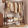 Cabide de Chão de Madeira Maciça para Quarto, Cabide de Roupa Interno para Uso Doméstico, Cabide de Roupa de Madeira de Chão