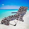 Nova capa de cadeira de praia de microfibra toalha reclinável bolsa de toalha de praia impressão digital 3D leopardo série capa de cadeira