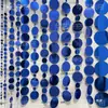 Celebración de Boda Centro Comercial de Bodas Hotel Decoración de Exhibición Comercial Cortinas de Hilo con Lentejuelas Redondas Azul Real Azul Oscuro