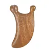 Massageador de rosto e nariz de madeira maciça Boa qualidade Home Head Meridian Facial Scraping Board Massage Pente Plantar e solas dos pés