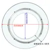 Estufa de Inducción con Plato Giratorio de Vidrio Templado, Olla Caliente con Batería, Anillo de Acero Giratorio Hueco, Cubierta de Mesa Redonda