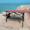 Mesa cuadrada larga plegable de aleación de aluminio para exteriores, ultraligera, portátil, para mahjong, camping, barbacoa, picnic, mesa elevadora y silla.