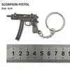 Mini Acessórios PUBG P90 S686 DP-28 Chaveiro de Liga Metálica Modelo de Arma Brinquedo Pequeno Ornamento