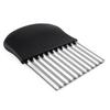 Espiga de acero inoxidable cuchillo de papa ondulado cuchillo de papa ondulado cortador de papas fritas elegante artefacto para cortar papas en rejilla y verduras