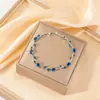 Popular Pulsera Minimalista de Diseño Transfronterizo con Forma de Hoja para Mujer, Moderna y Elegante, de Nicho y Versátil, Joyería de Circonita Multicolor