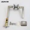 Fechadura de alavanca de três barras para banheiro minimalista, fechadura de privacidade sem chave estilo americano para portas de madeira, fechadura de porta de banheiro em aço inoxidável